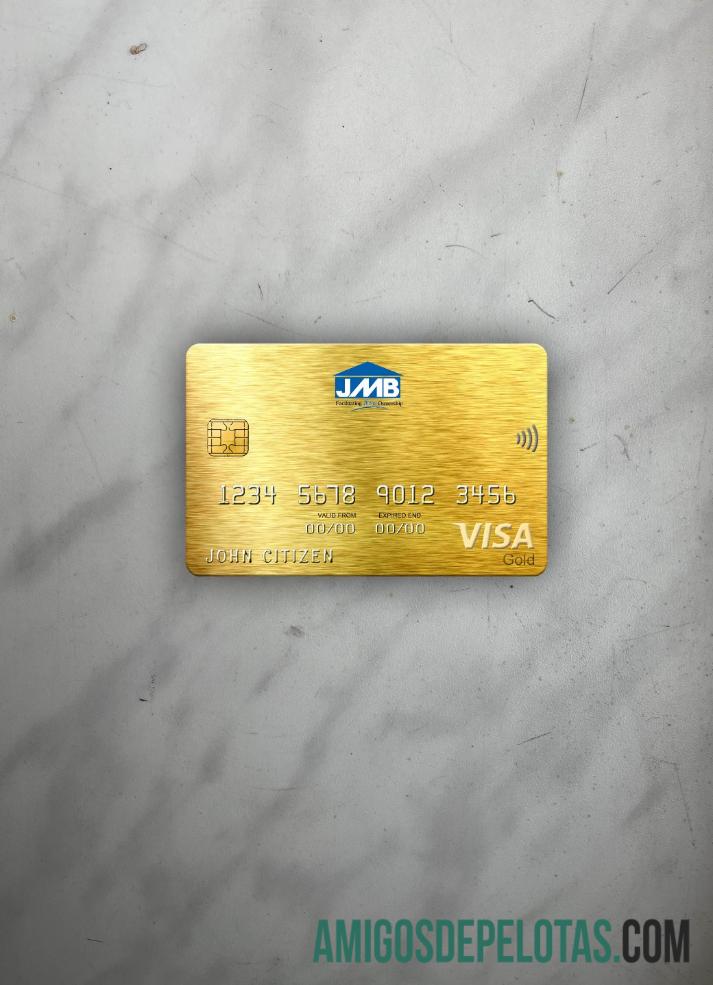 Jamaica Mortgage Bank Visa Gold Card Photolook Frente baixar para verificação